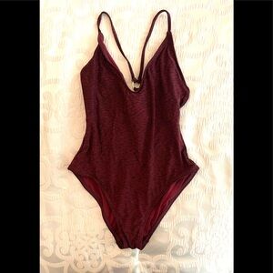 Onepiece burgundy swim suit